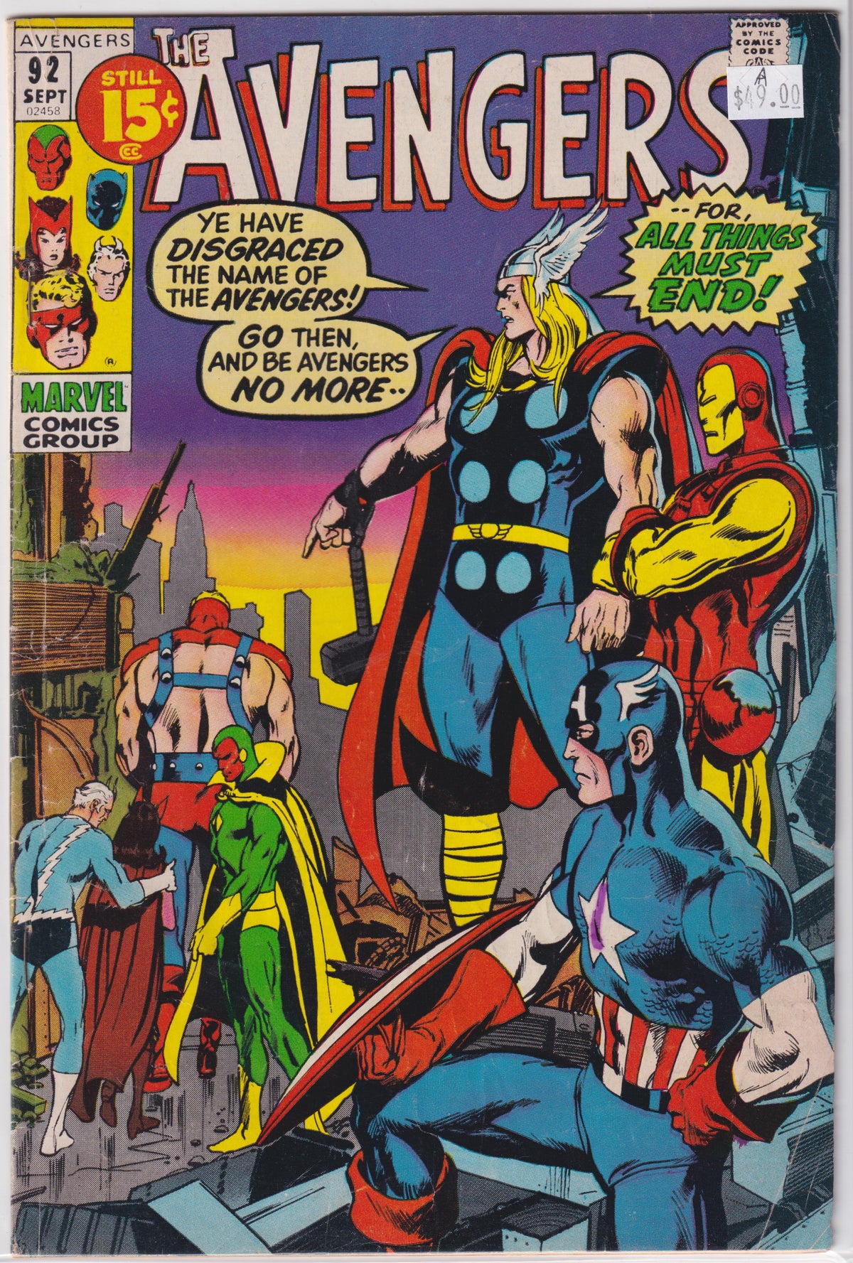 The Avengers #92 A